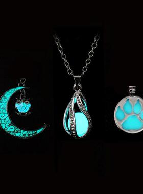 Glow In The Dark Pike Necklace for Women Men Halloween Gift