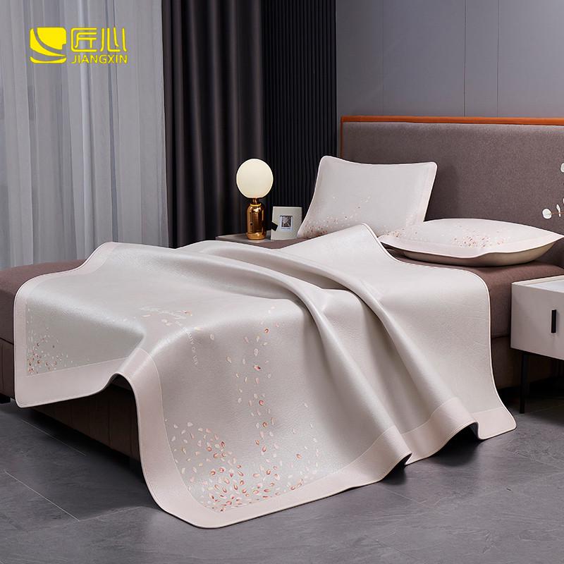 匠心天然头层水牛皮凉席1.8米真皮软席1.5彩色席子加厚床垫三件套 - 图1