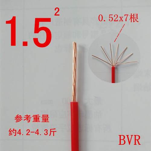 零剪1.5/2.5/4/6/16平方铜芯软线 单根单芯多股软线 家装电线国标 - 图0