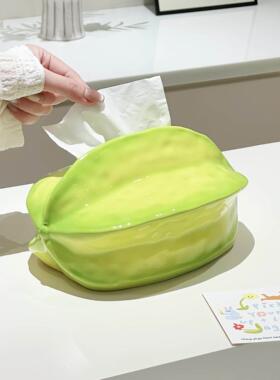 杨桃纸巾盒客厅可爱摆件家居装饰高级感卫生纸盒子桌面餐巾纸收纳