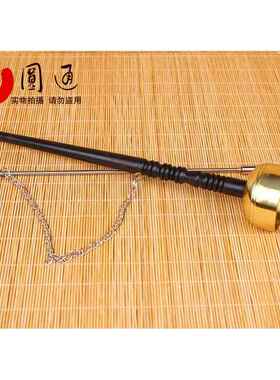 高档通佛具引佛堂用品乐磬器铜直圆杆引磬长引柄引庆铜磬擎佛乐铜