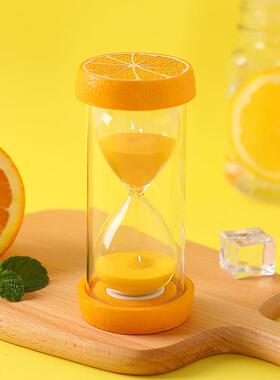 沙漏计时器漏斗时间15/30/60分钟半一小时儿童防摔流沙瓶创意摆件