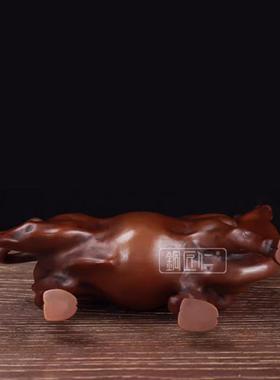 正品股铜仁 紫铜子牛旺市桌面铜器摆设匠铜生肖牛中式电视柜炒股