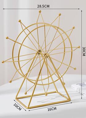 简约现代客厅电视柜酒柜装饰品摆件创意旋转摩天轮办公室桌面摆设