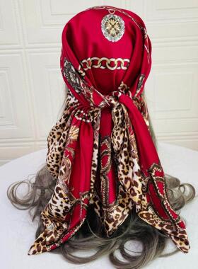 Simulated silk color Ding silk scarf Women