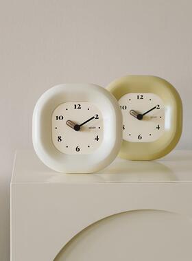 wozoom屋准奶钟油风家居座客厅关玄电视柜台时钟装TYOS334饰桌式