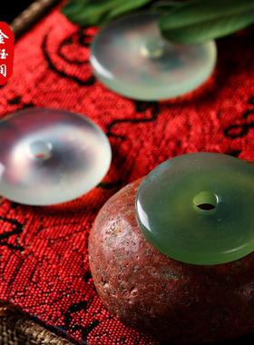 玉石平安扣岫玉挂坠平安扣吊坠diy玉石饰品玉坠玉饰品岫玉挂件