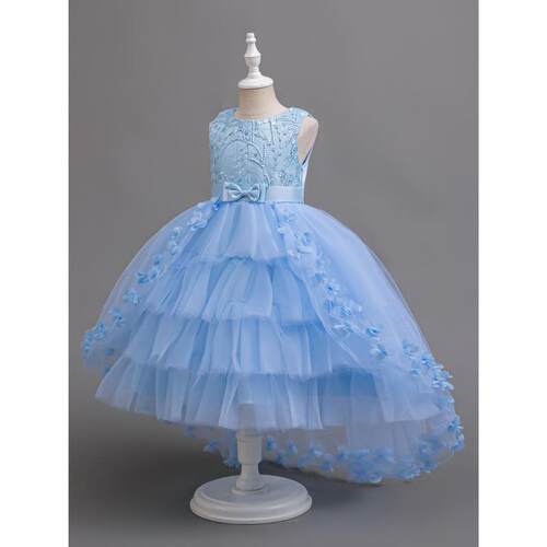 D 23312 Girl's Puffy Tulle Princess Dress 女童蓬蓬纱公主裙 - 图0