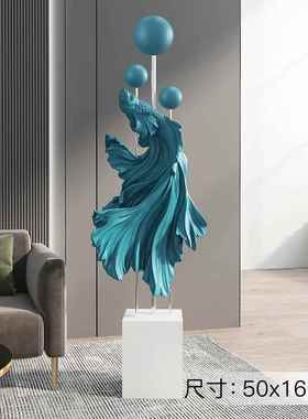 客厅大型落地斗鱼摆件电视柜沙发旁边创意家居装饰品乔迁新居礼品