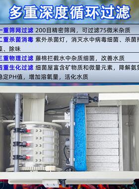 启立鱼池过滤箱养鱼室外庭院净化转鼓自动鱼池过滤器水循环系统