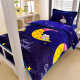 Flannel student dormitory bed three-piece set of high school student dormitory milk velvet sheets and quilt cover thickened coral velvet 3