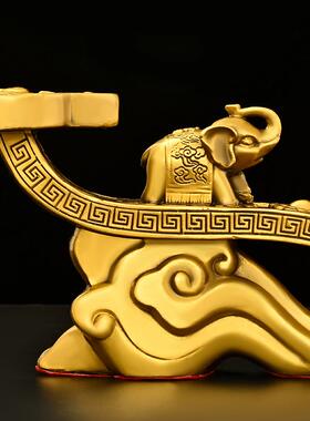 正品意象件纯铜吉富贵吉祥大象事事如意客厅摆酒柜办公室桌面如装