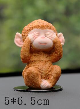 高档小猴子创饰意车载摆件车汽车内上中控台装品呆萌可爱女2022生