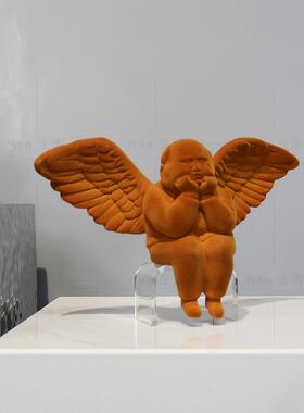 现简约奢创意植代绒胖FSB199使摆件售楼部样板间客厅儿童房天书轻