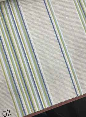 门幅280cm定宽竖条宽幅彩色田园风格窗帘布宽幅条纹布