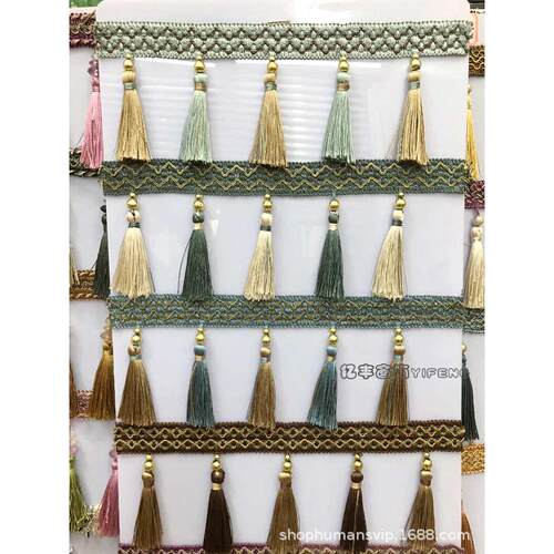 窗帘花边双色吊球电镀吊穗好质量款厂家直销批发现代简约一个12米 - 图2