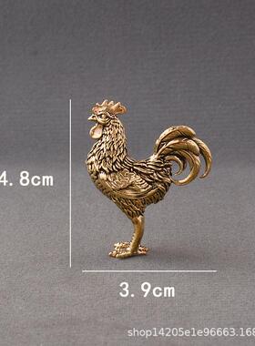 黄铜纯铜摆件桌面公鸡装饰摆件