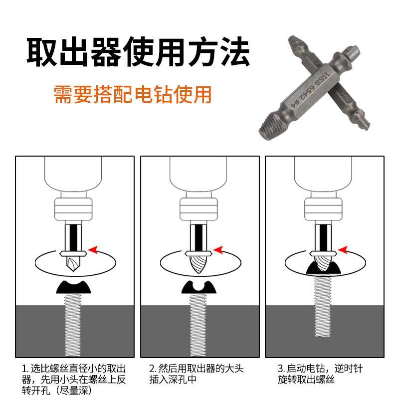 断头断丝内六角螺丝取出器滑丝反牙内丝锥拆卸工具断裂螺丝,淘宝优惠券,粉丝福利购,淘宝优惠卷