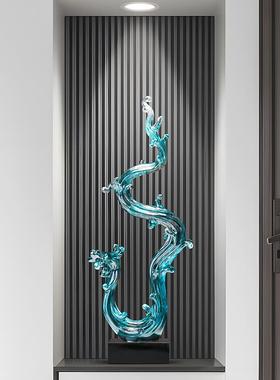 风生水起入户进门玄关装饰摆饰轻奢高档客厅电视柜工艺礼品摆饰艺