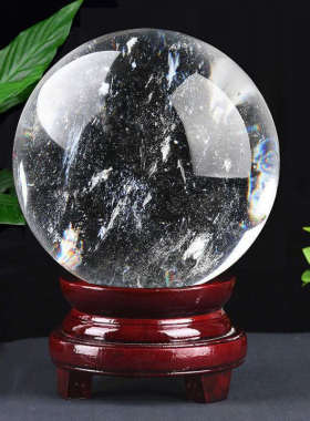 优质透明白水晶熔炼球摆件批发开业乔迁礼品连云港东海水晶工厂