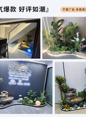 楼梯下方流水造景客厅玄关水循环流水摆件成品鱼池喷泉水景组合