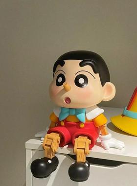 匹诺曹木偶小新创意手办原新之助动漫周边可爱车载桌面手办小摆件