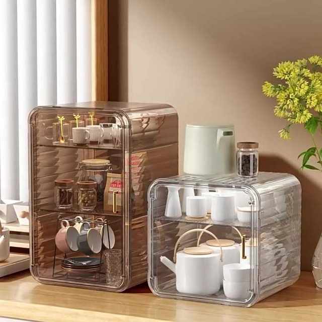 Dustproof cup storage rack dustproof water cup rack tea set glass coffee cup mug red wine cup rack