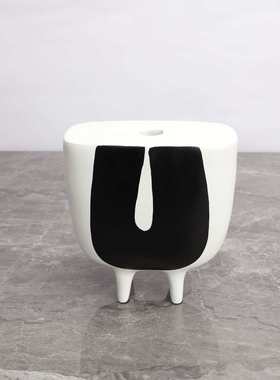 大树脂干花花器北欧风轻奢创意家居客厅玄关样板房间软装饰品摆件