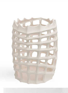 现代简约镂空艺术花瓶摆件样板房酒店客厅玄关花艺花器装饰工艺品