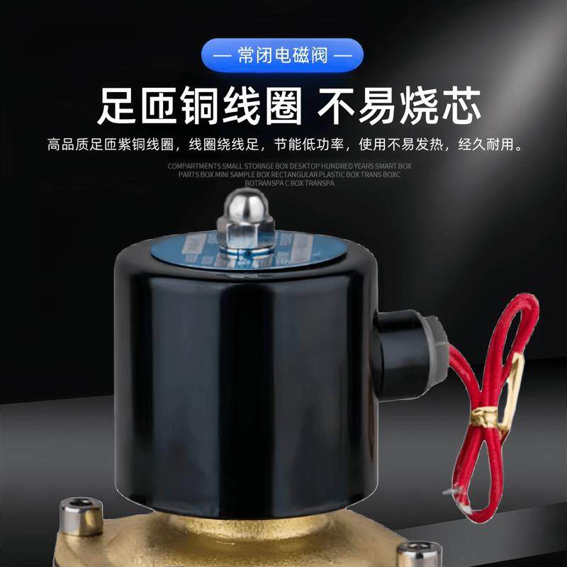 常闭电磁阀水阀气阀2W400-40 AC220VDC24V控制阀开 关阀DN40电磁 - 图0