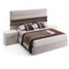 Italian light luxury fabric double bed 2*2.2 meters large flat master bedroom designer high-end high bed headboard bed