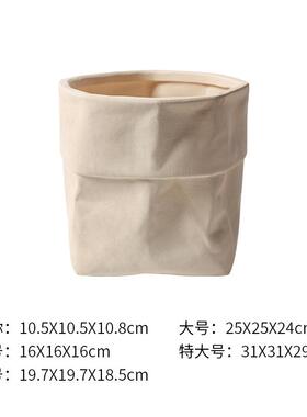 ins牛皮纸仙人掌素烧陶瓷花瓶