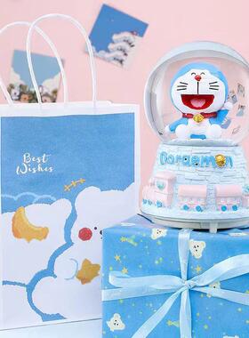 a梦幻水晶球透明圆球旋转八音盒男女孩生日毕业季礼物