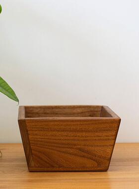 高档榆木实木斗米日进斗金婚烧盆庆招财进宝斗斗香摆件香炉聚宝包