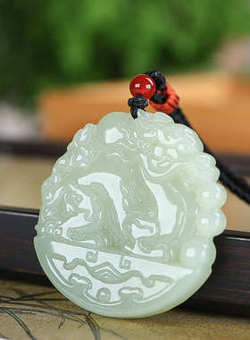 和田玉如意玉吊坠款貔貅如意宝宝玉吊坠平安无事牌玉石玉佩玉器