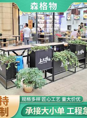 高档酒店用多色可选户外铁艺不锈钢花箱三组合大型户外不锈钢花盆
