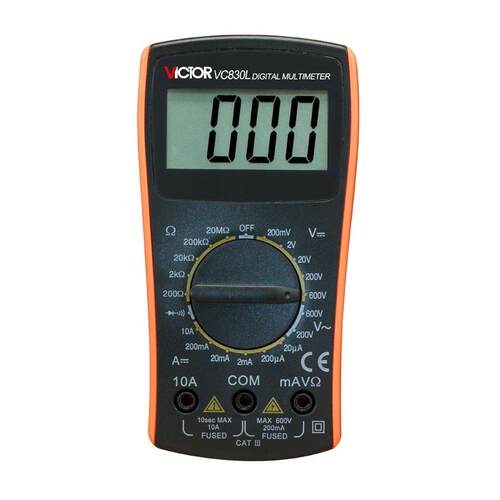 Victor/胜利VC830L数字万用表 手持数显多用表 带蜂鸣功能 3位半 - 图0