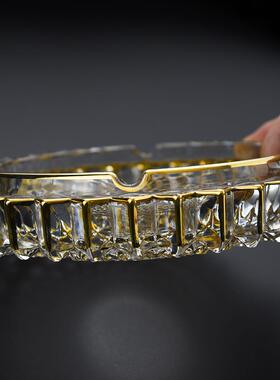 XXSP 欧式创意轻奢水晶玻璃烟灰缸家用办公室桌面烟缸摆件现货