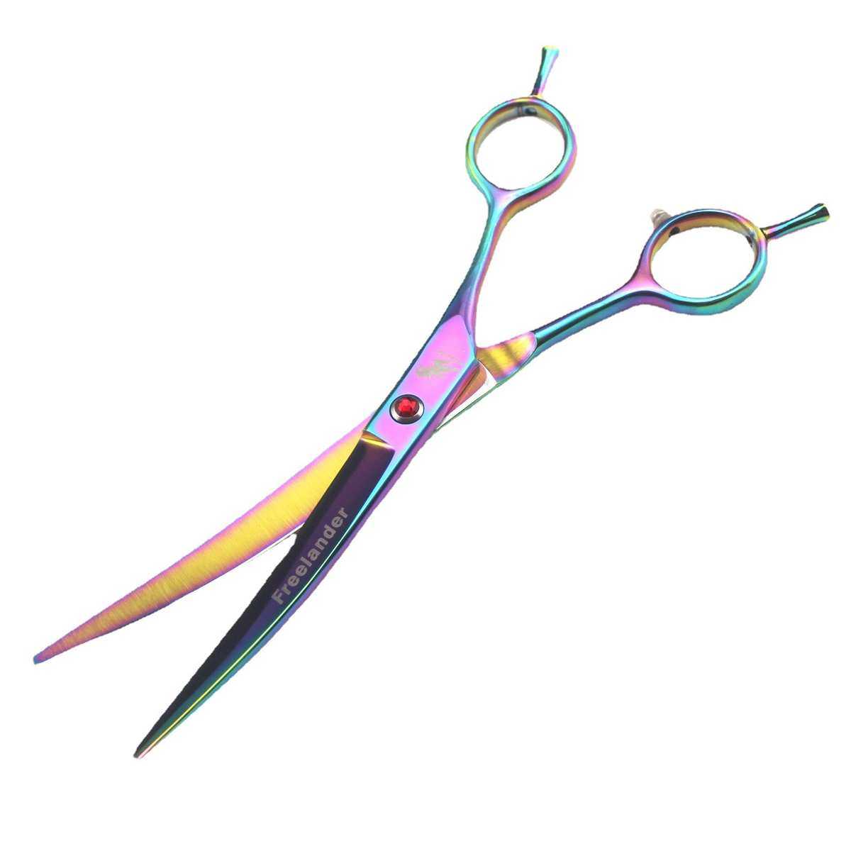 7.0寸 神行者  手型 双尾 彩色 电镀 宠物美容剪刀 弯剪 5色可选,淘宝优惠券,粉丝福利购,淘宝优惠卷