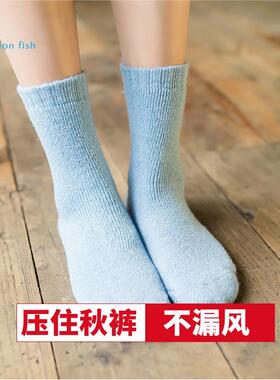 超厚羊毛袜男加绒加厚保暖冬季老人袜子女棉袜冬天松口毛绒暖脚袜
