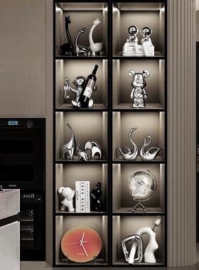 现代酒柜装饰品摆件高端轻奢大气上档次客厅电视柜餐柜乔迁礼品