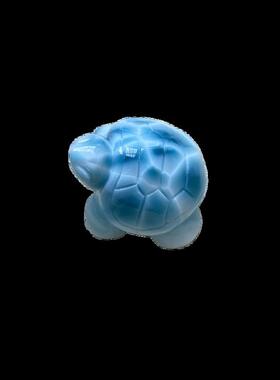 天然多米尼加海纹石小乌龟吊坠拉利玛龙龟锁骨链坠挂件27.6*25*17