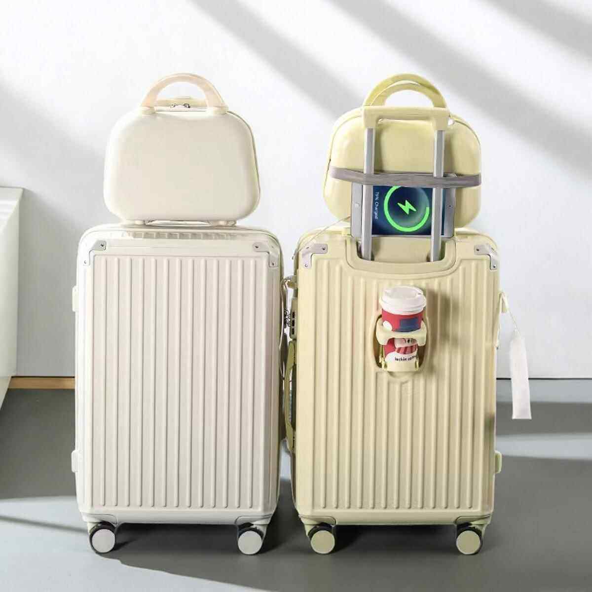 多功能行李箱女2025新款拉杆箱登机20寸24大容量28旅行密码皮箱子,淘宝优惠券,粉丝福利购,淘宝优惠卷