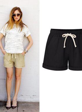 plus size summer fashion casual loose shorts for women短裤女