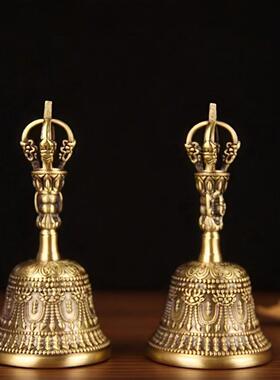 黄铜大手号铛摇铃铛黄铜铃铛摆金996刚铃三清铃铜手摇铃件