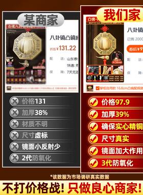 八卦镜门口凸镜面镜凹镜太极纯铜镇窗户店铺宅大门口平面九宫阳台
