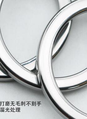 钥匙环扣不锈钢弹簧钥匙扣开口环扣新款钥匙挂扣高档钥匙圈按压