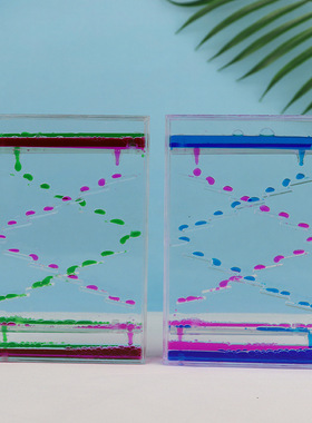 创意四方发呆礼品液体装饰摆件