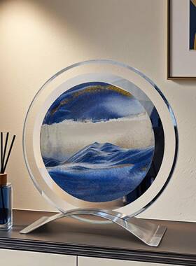 家居饰品客厅玻璃创意流沙画轻奢沙盘摆件摆设桌面玄关酒柜电视柜