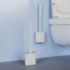 Cross-border new soft plastic toilet brush with base bathroom no dead corner cleaning brush wall hanging no punching toilet brush